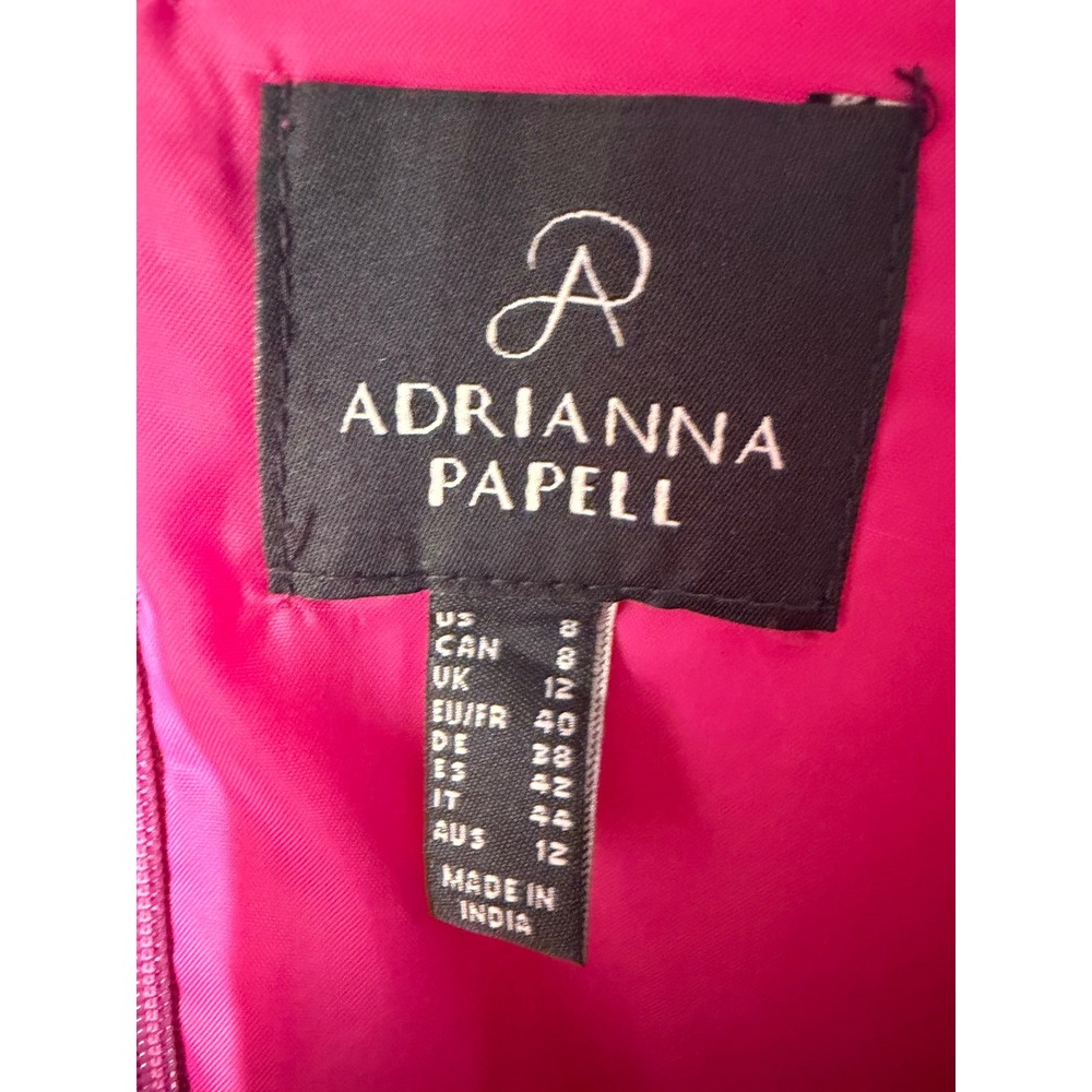 NWT Adrianna Papell Pink Floral Jacquard Fit & Flare Dress Size 8 - Picture 8 of 11